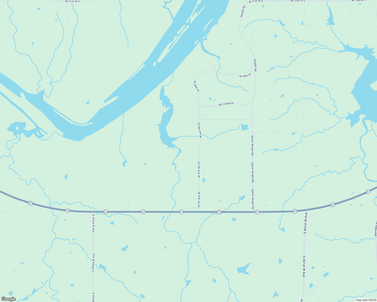 map of restaurants, bars, coffee shops, grocery stores, and more near 417th Avenue West in Mannford