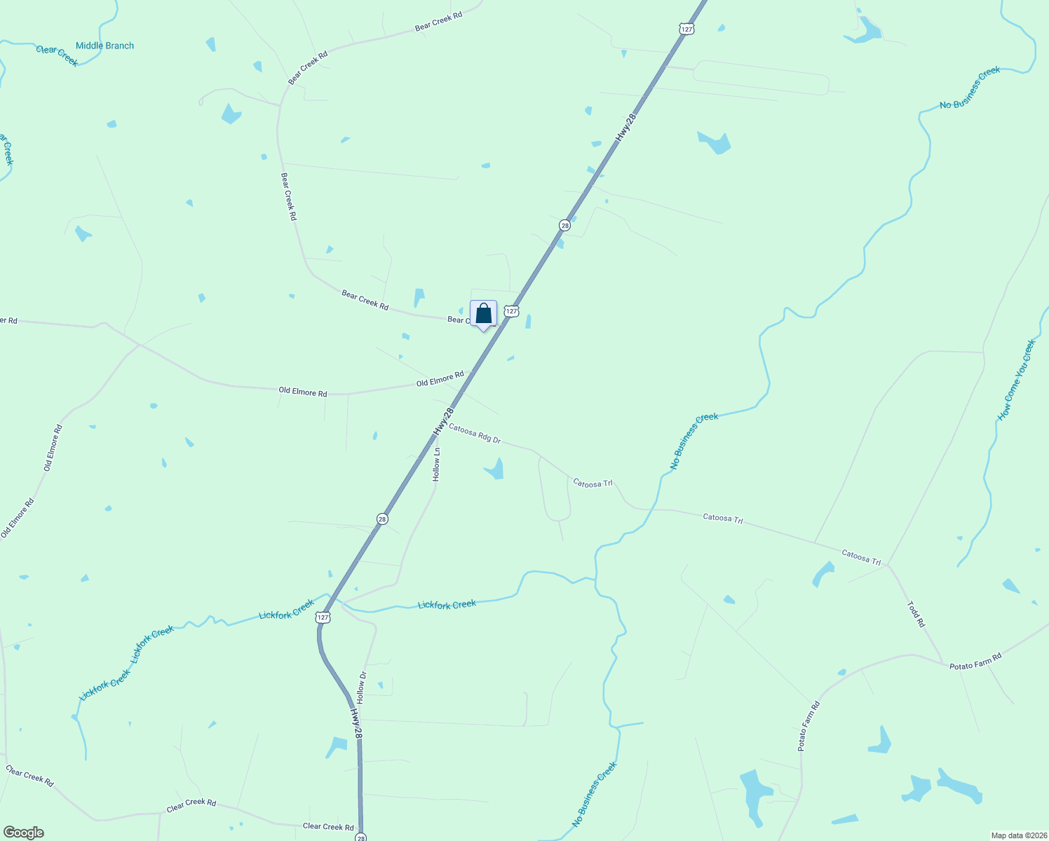 map of restaurants, bars, coffee shops, grocery stores, and more near 12412 U.S. 127 in Crossville