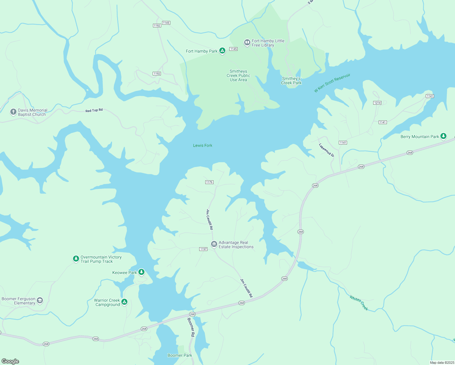 map of restaurants, bars, coffee shops, grocery stores, and more near 1239 Jim Caudill Road in Wilkesboro