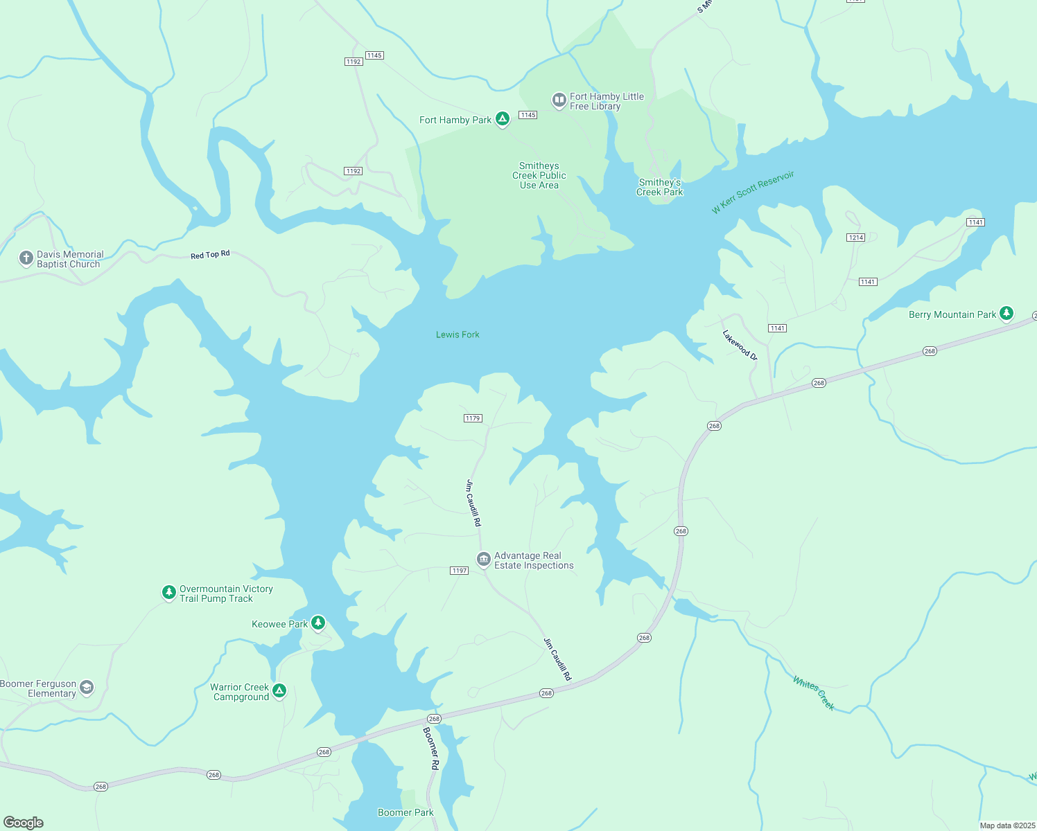 map of restaurants, bars, coffee shops, grocery stores, and more near 1239 Jim Caudill Road in Wilkesboro