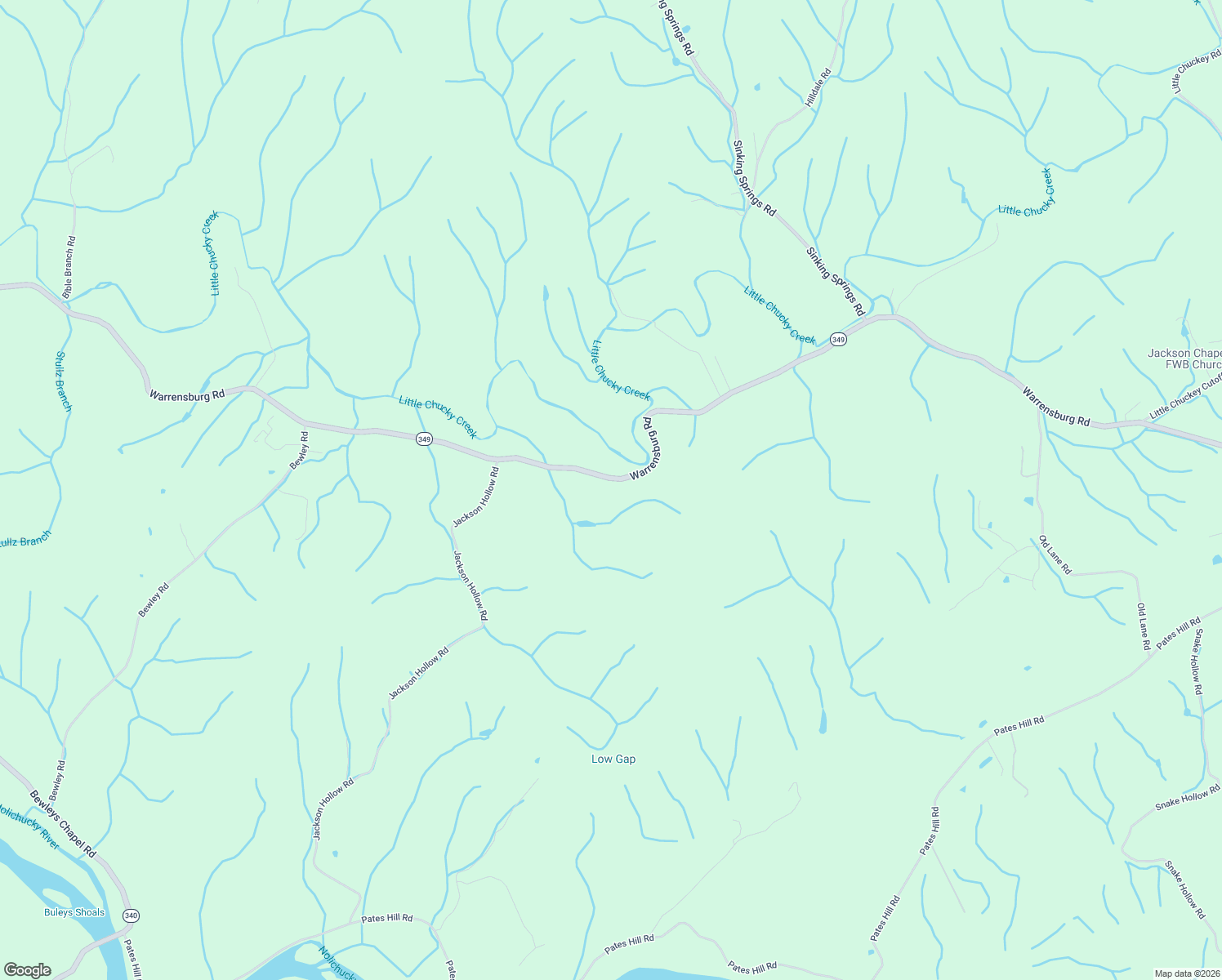 map of restaurants, bars, coffee shops, grocery stores, and more near 9523 State Highway 349 in Mosheim