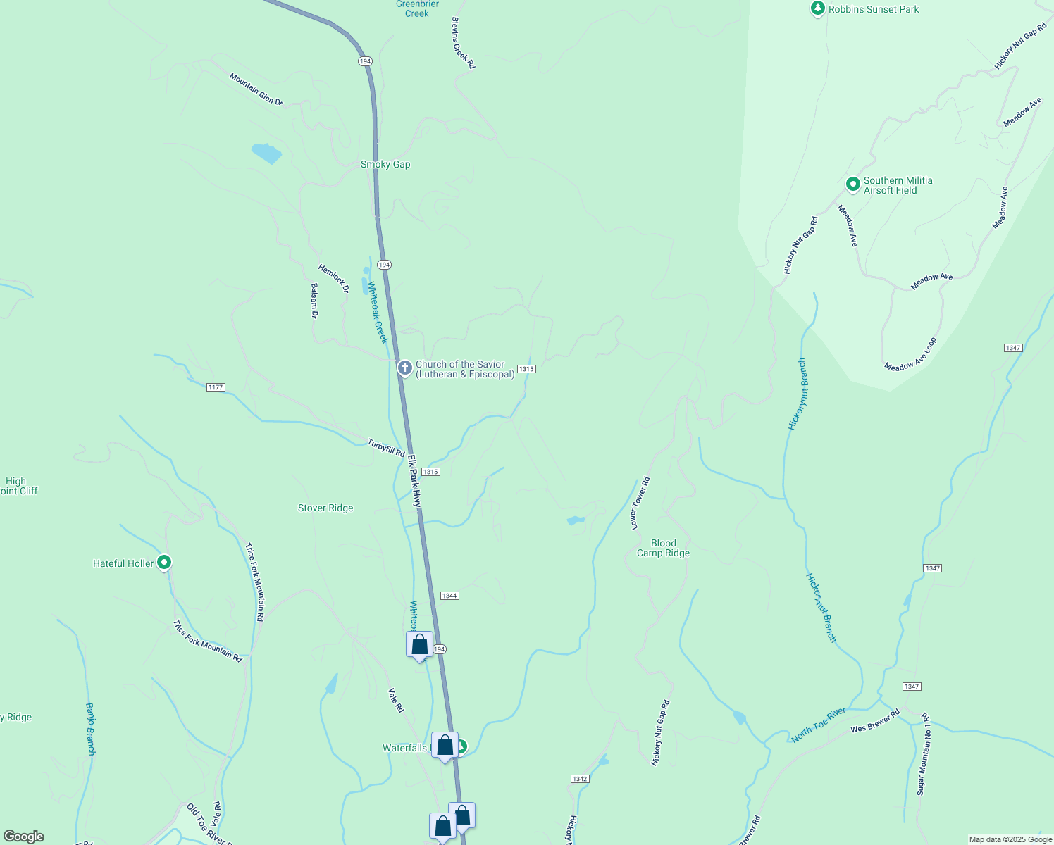 map of restaurants, bars, coffee shops, grocery stores, and more near 2-398 Farview Lane in Newland