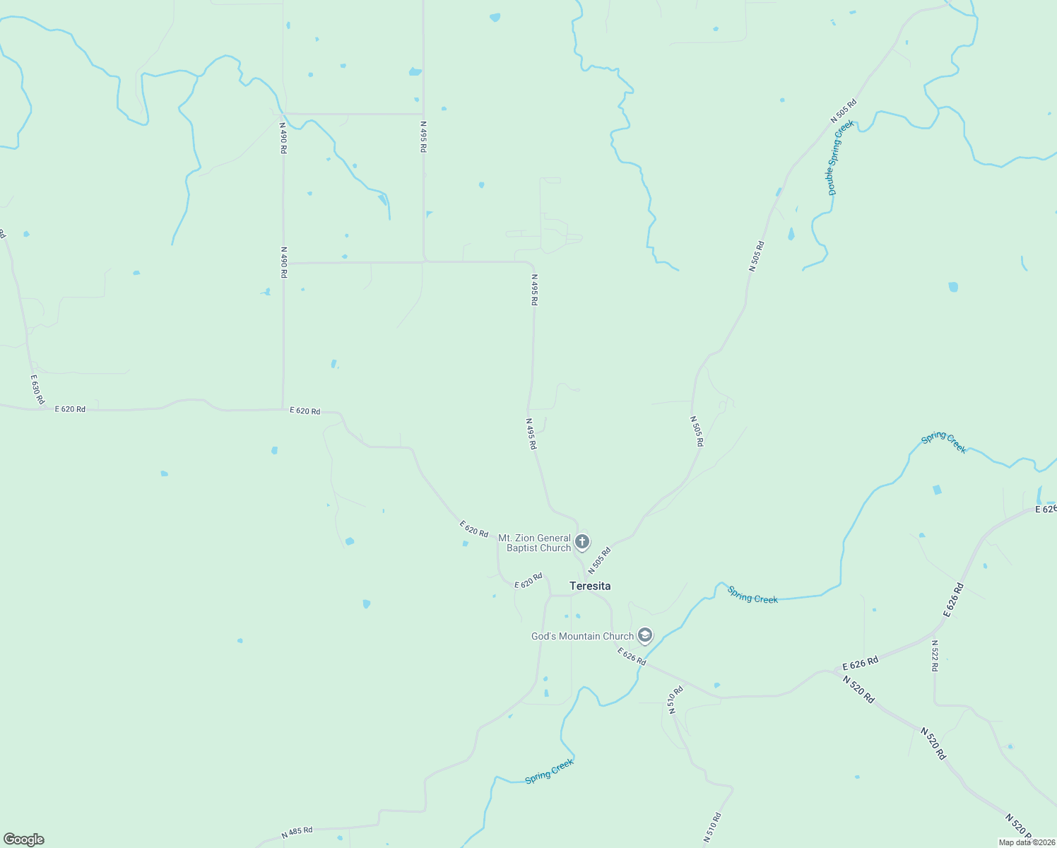 map of restaurants, bars, coffee shops, grocery stores, and more near 4067 North 495 Road in Rose