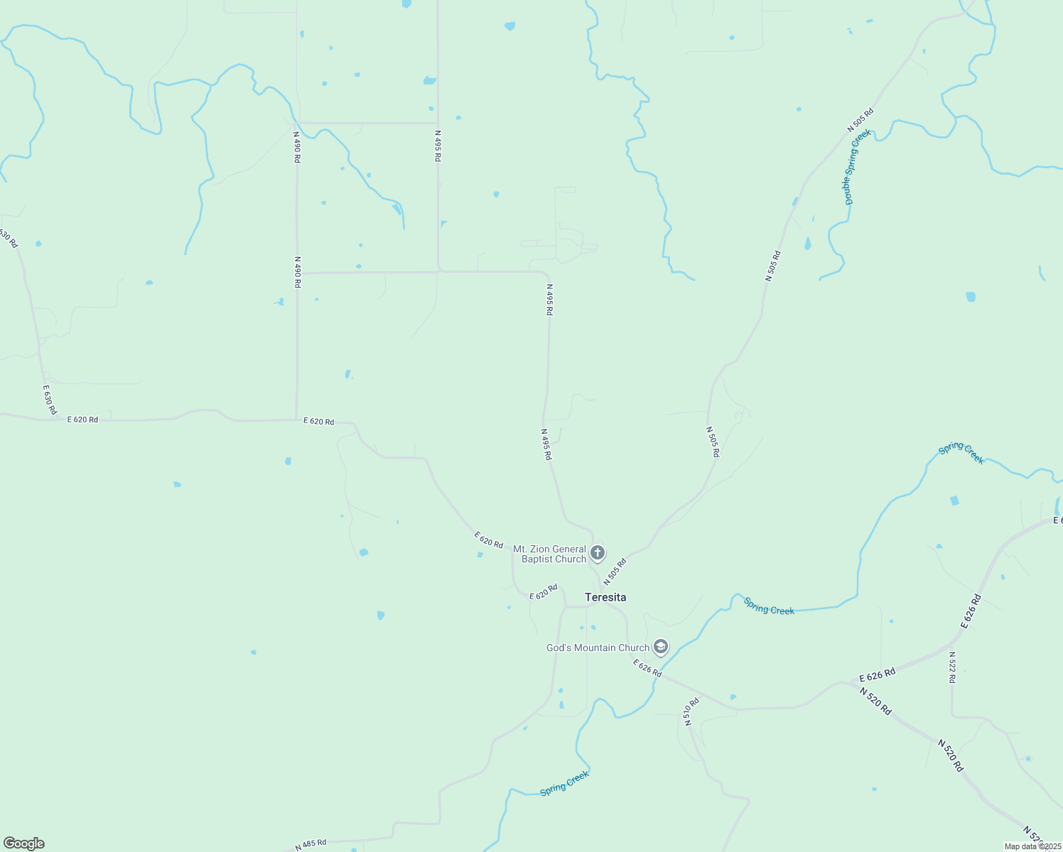 map of restaurants, bars, coffee shops, grocery stores, and more near 4067 North 495 Road in Rose
