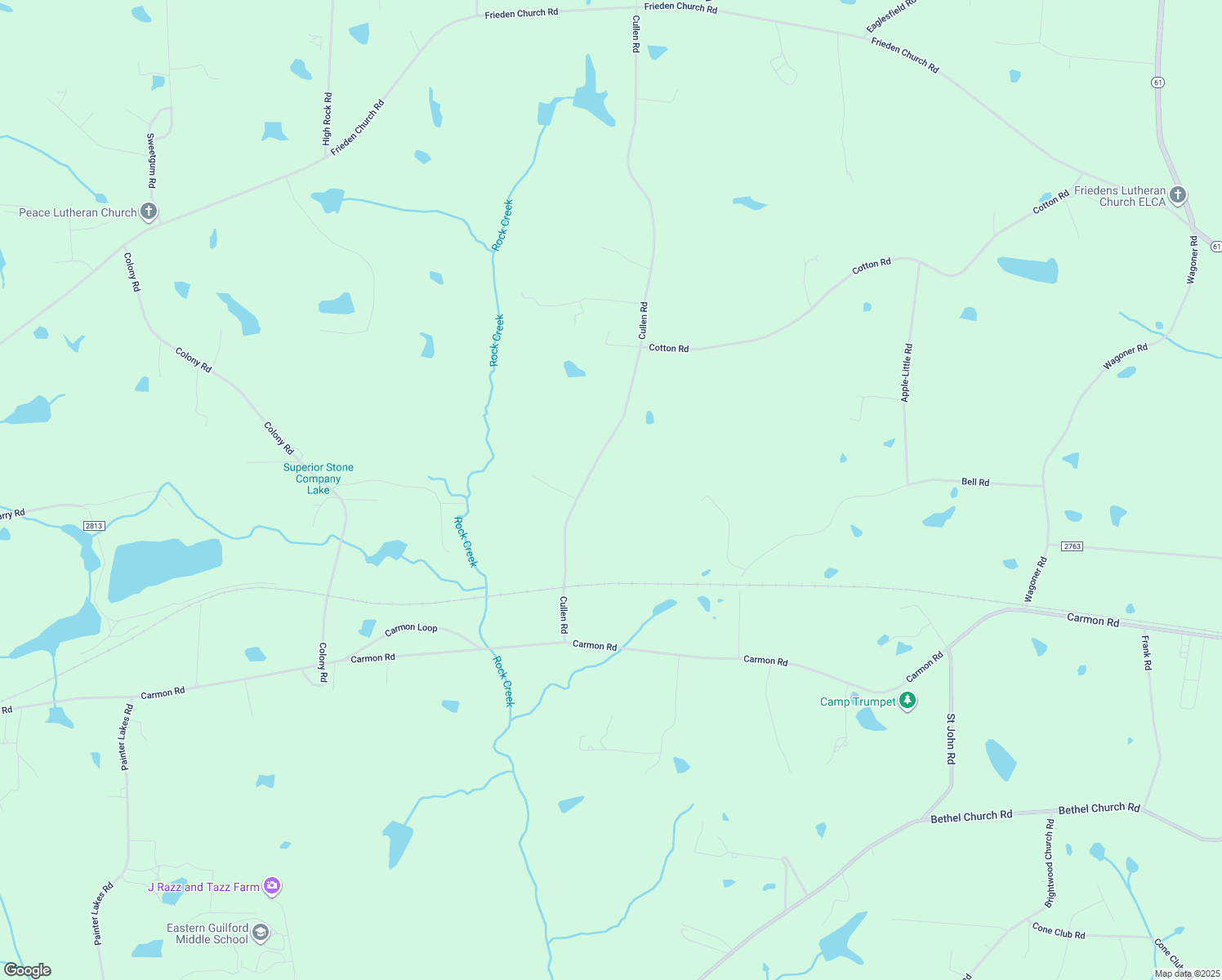 map of restaurants, bars, coffee shops, grocery stores, and more near 2054 Cullen Rd in Gibsonville