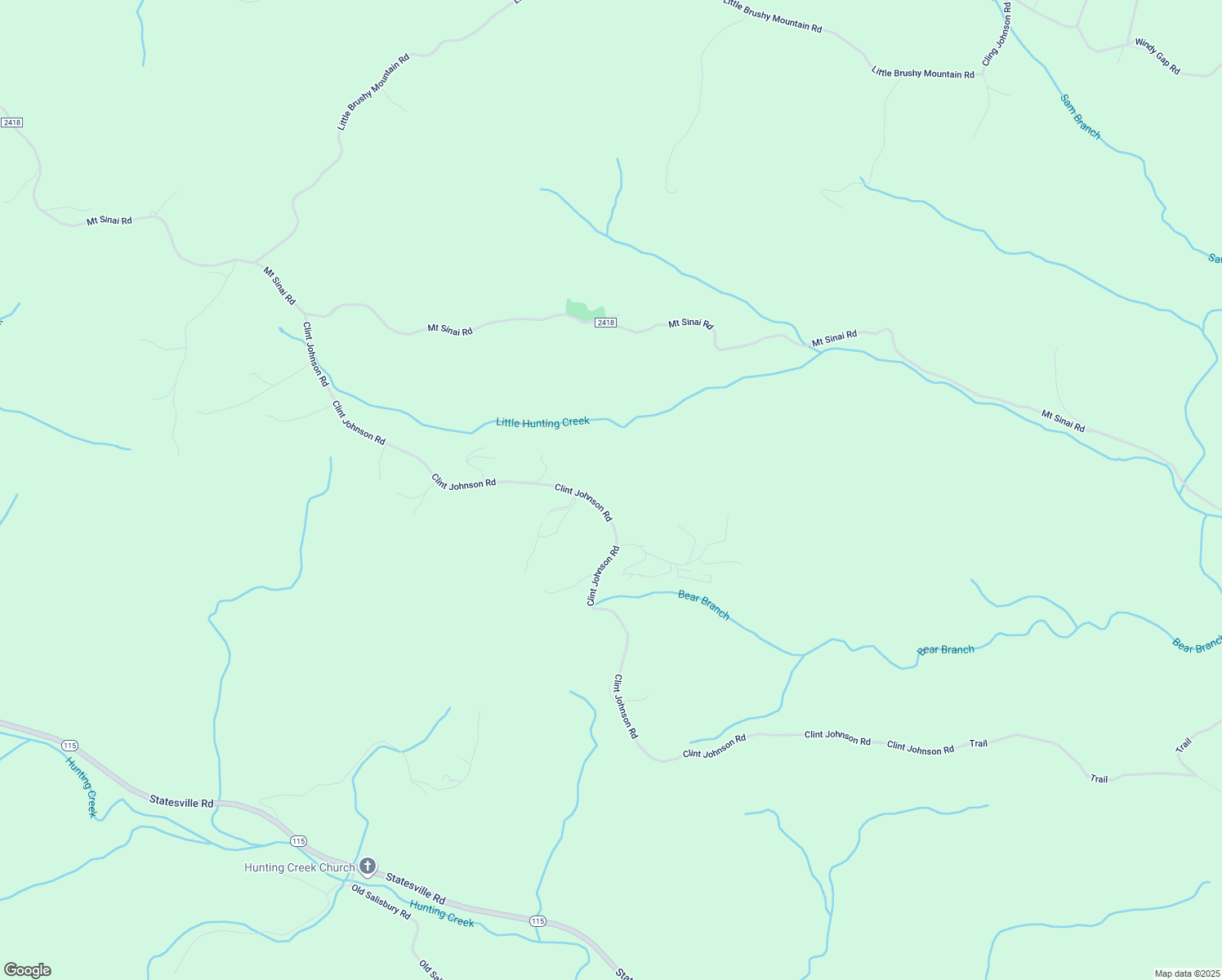 map of restaurants, bars, coffee shops, grocery stores, and more near 1337 Clint Johnson Road in Wilkesboro