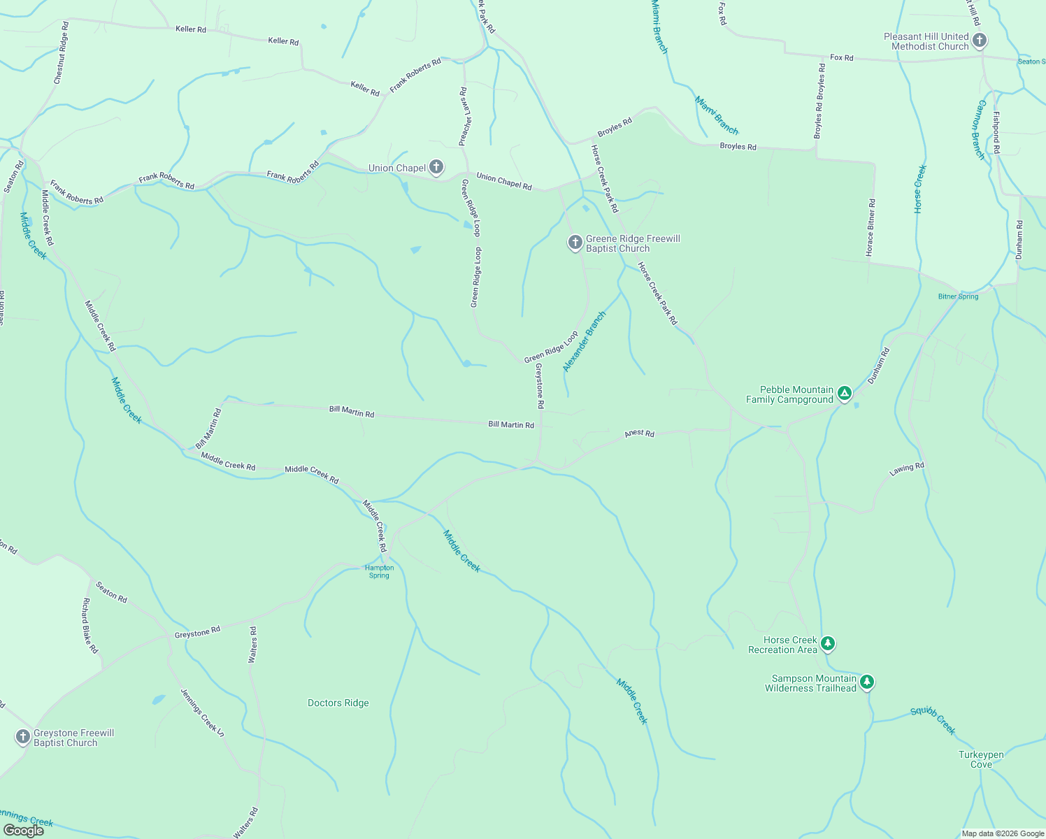 map of restaurants, bars, coffee shops, grocery stores, and more near 1265 Bill Martin Rd in Afton