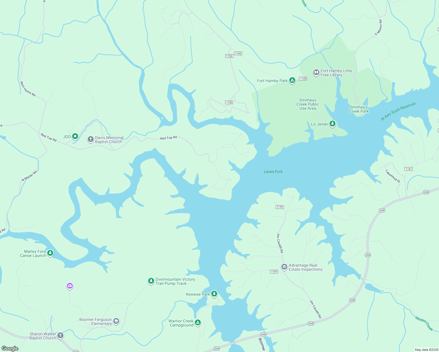 map of restaurants, bars, coffee shops, grocery stores, and more near 163 Pine Drive in Wilkesboro