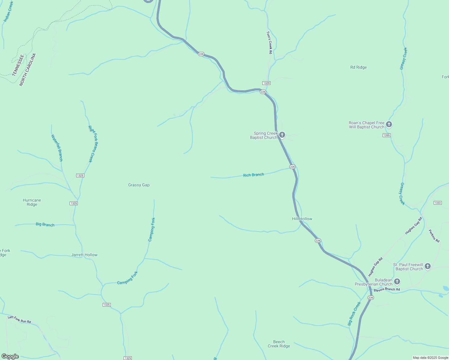map of restaurants, bars, coffee shops, grocery stores, and more near 13787 North Carolina 226 in Bakersville