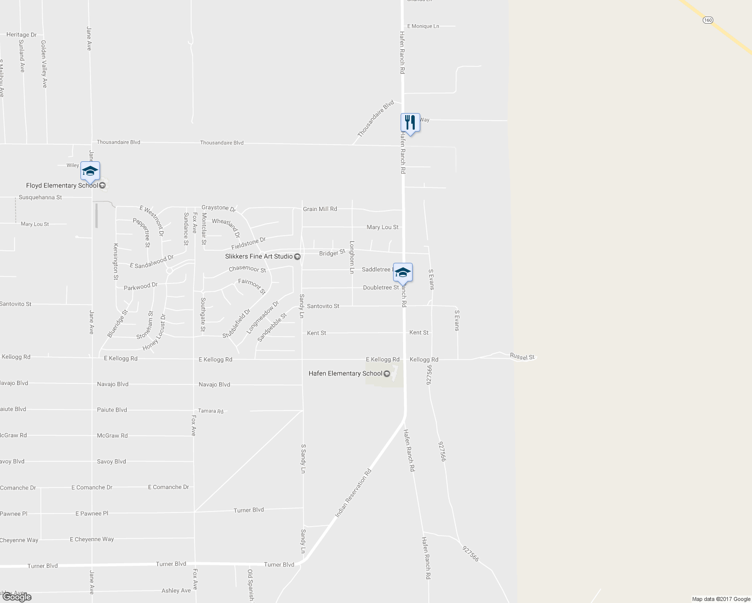map of restaurants, bars, coffee shops, grocery stores, and more near 5860 Santovito Street in Pahrump