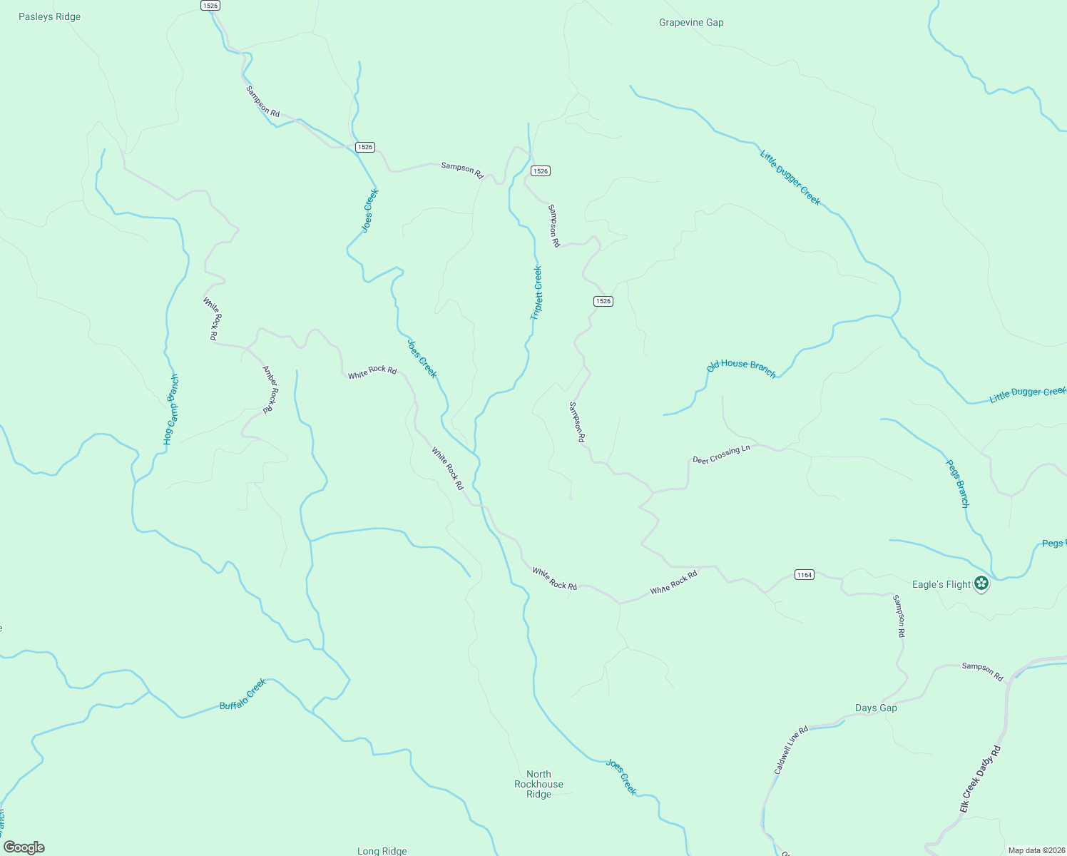 map of restaurants, bars, coffee shops, grocery stores, and more near 154 Rocky Top Road in Lenoir