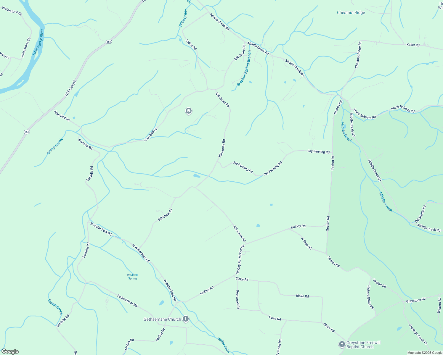 map of restaurants, bars, coffee shops, grocery stores, and more near 1195 Bill Jones Road in Afton