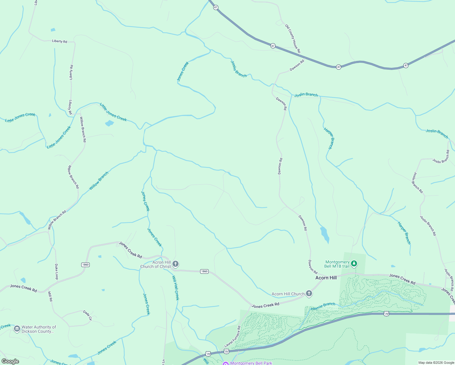 map of restaurants, bars, coffee shops, grocery stores, and more near 698 Richardson Cemetery Road in White Bluff