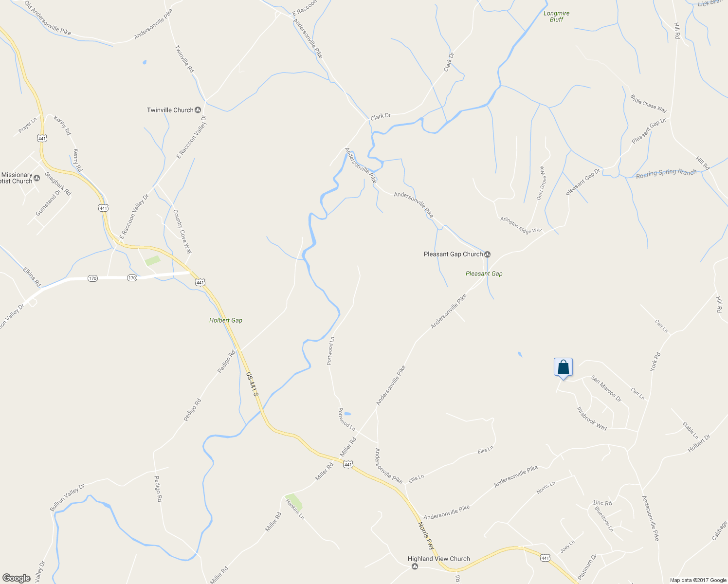 map of restaurants, bars, coffee shops, grocery stores, and more near 9300 Portwood Lane in Powell