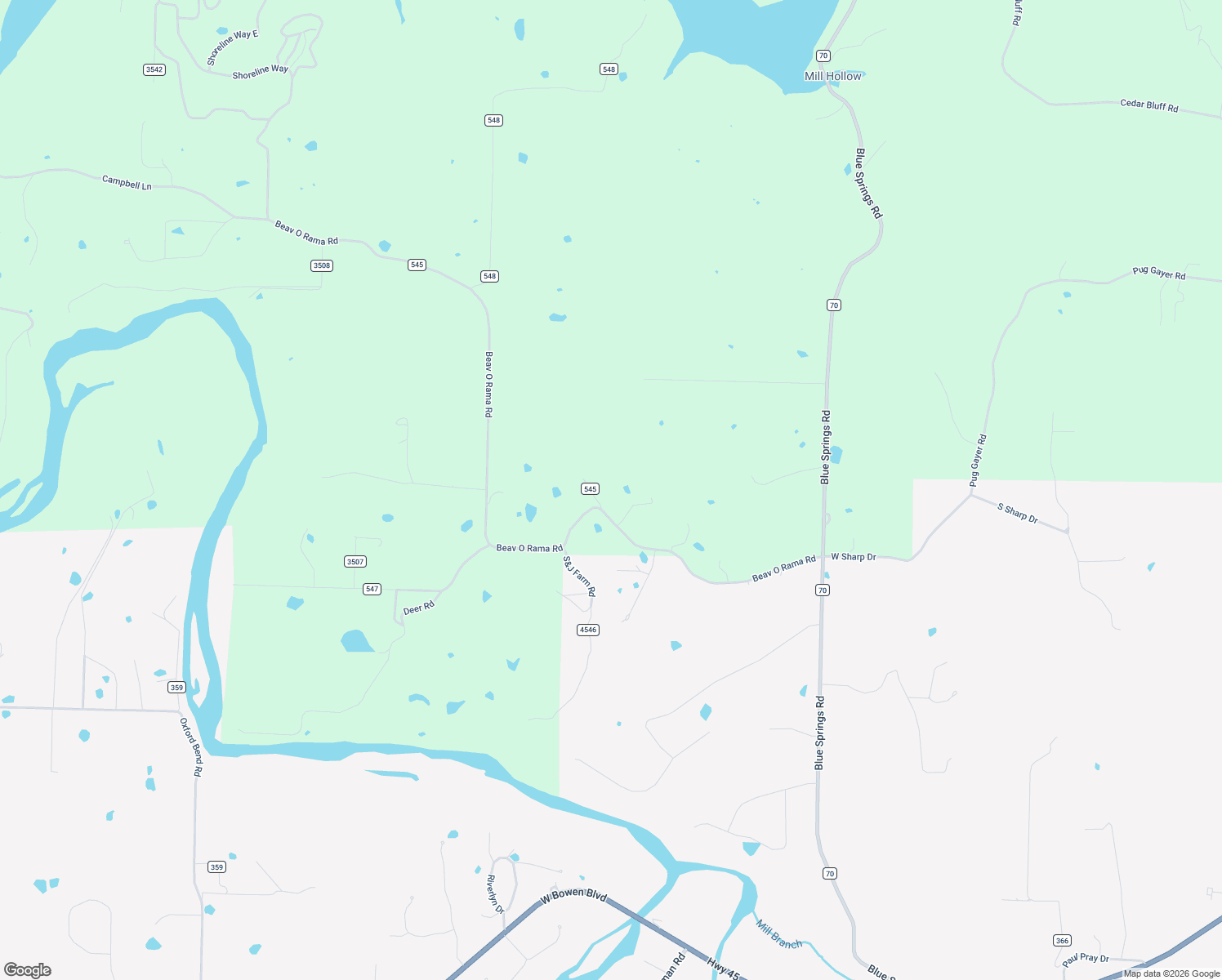 map of restaurants, bars, coffee shops, grocery stores, and more near 17724 Beav O Rama Road in Fayetteville