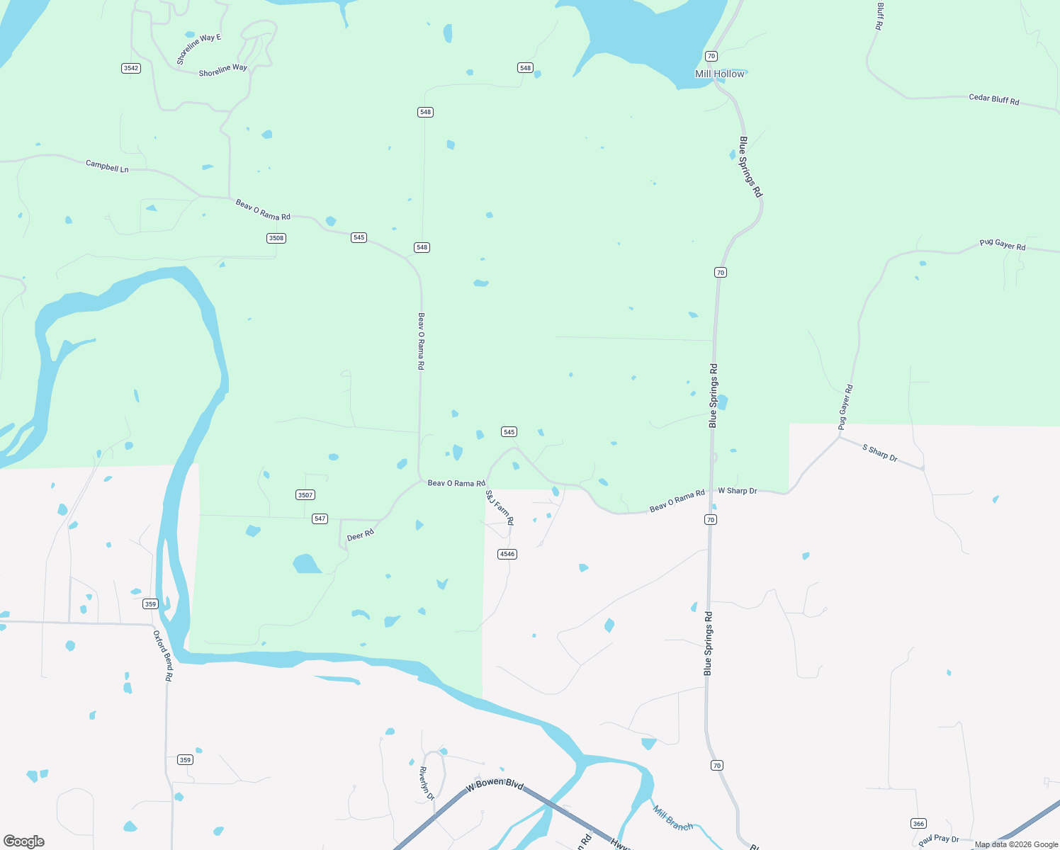 map of restaurants, bars, coffee shops, grocery stores, and more near 17724 Beav O Rama Road in Fayetteville