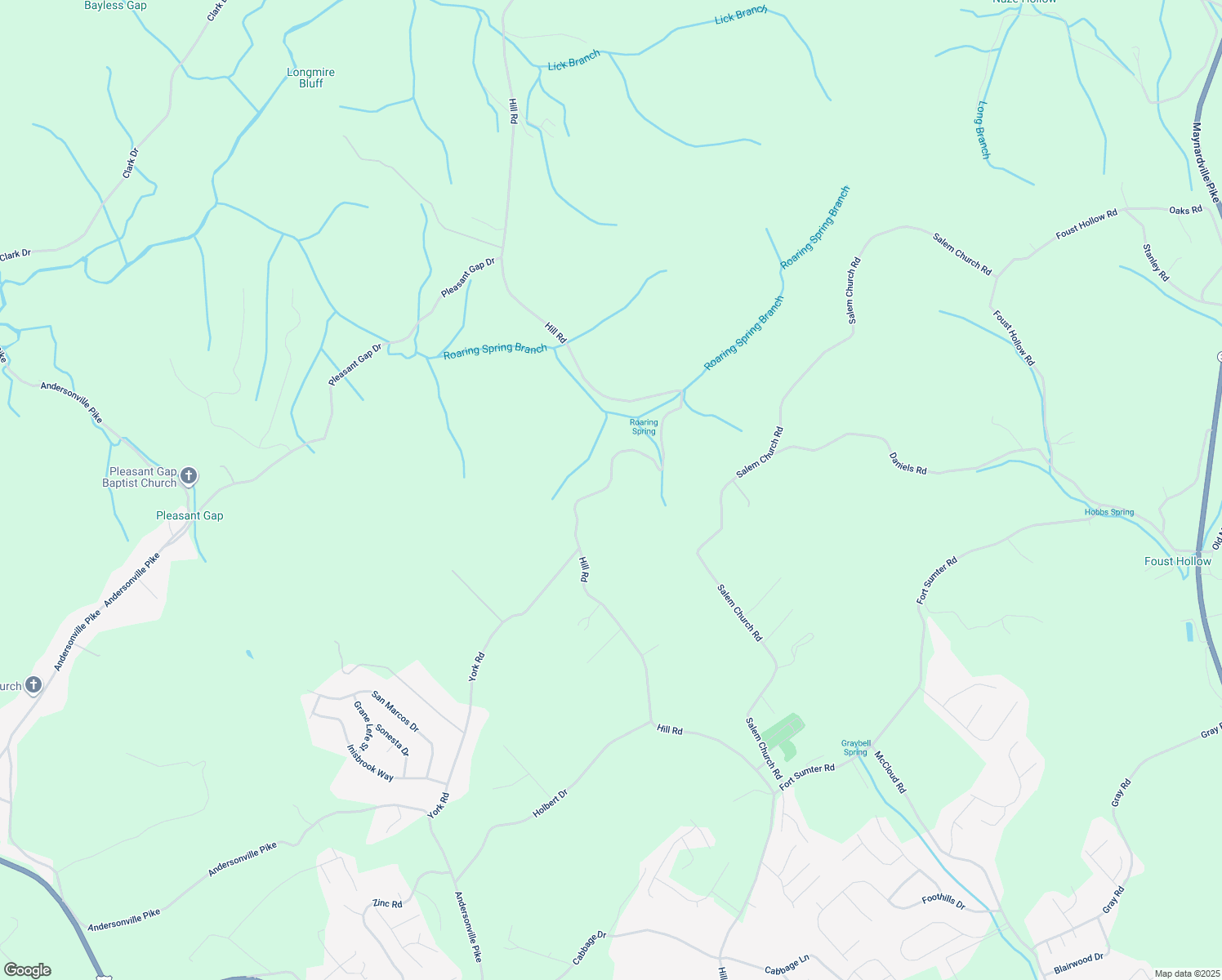 map of restaurants, bars, coffee shops, grocery stores, and more near 8626 Hill Road in Knoxville
