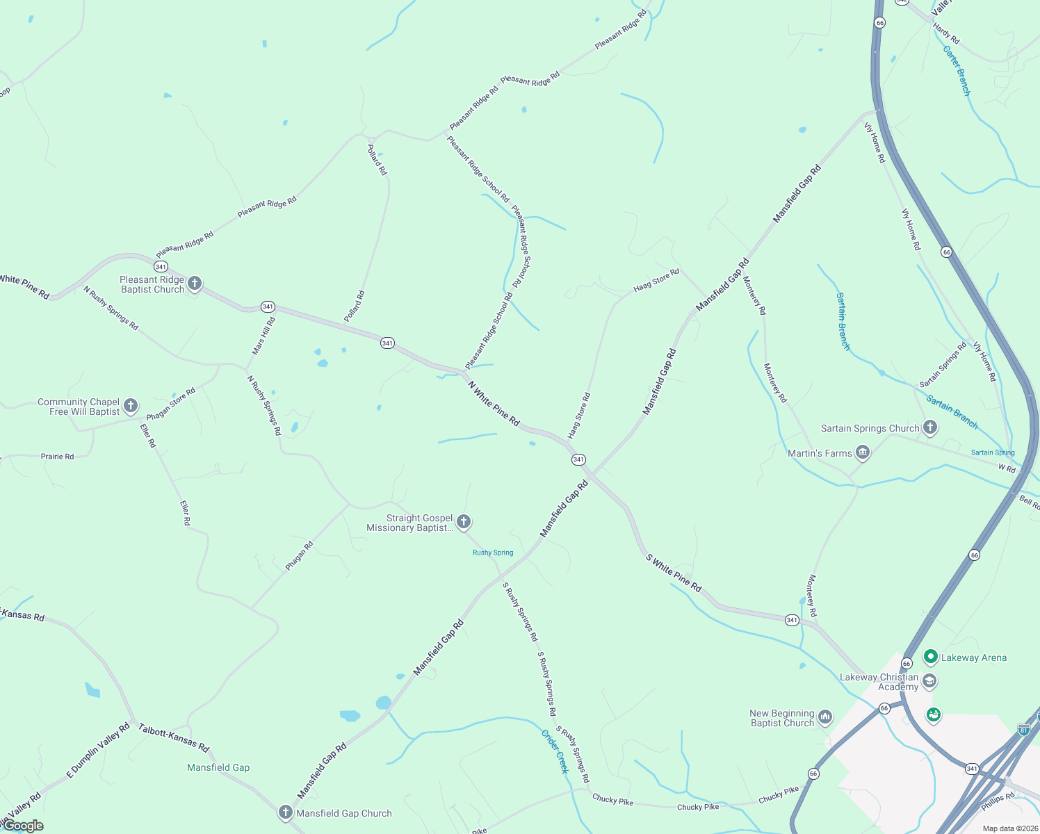 map of restaurants, bars, coffee shops, grocery stores, and more near 214 N White Pine Rd in Jefferson