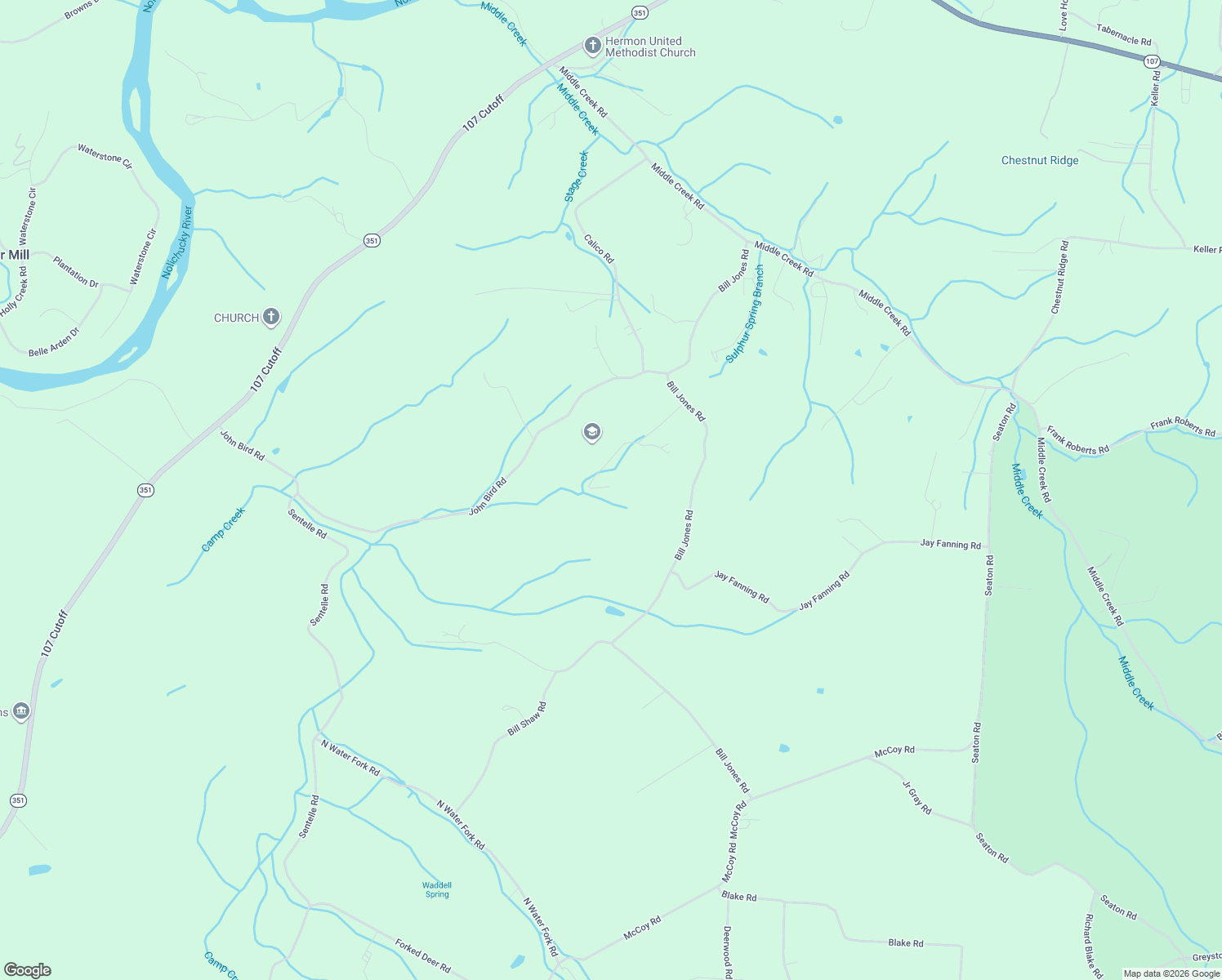 map of restaurants, bars, coffee shops, grocery stores, and more near 1016 John Bird Road in Afton