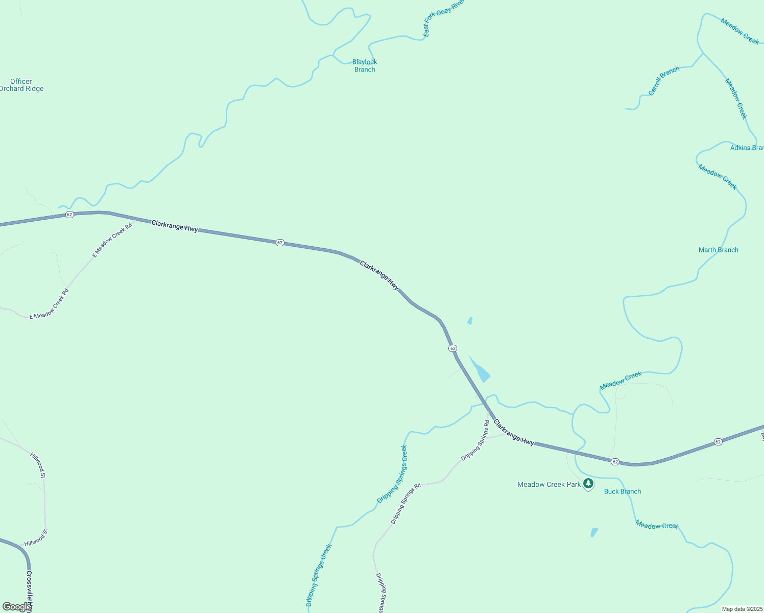 map of restaurants, bars, coffee shops, grocery stores, and more near 17989 Clarkrange Highway in Monterey