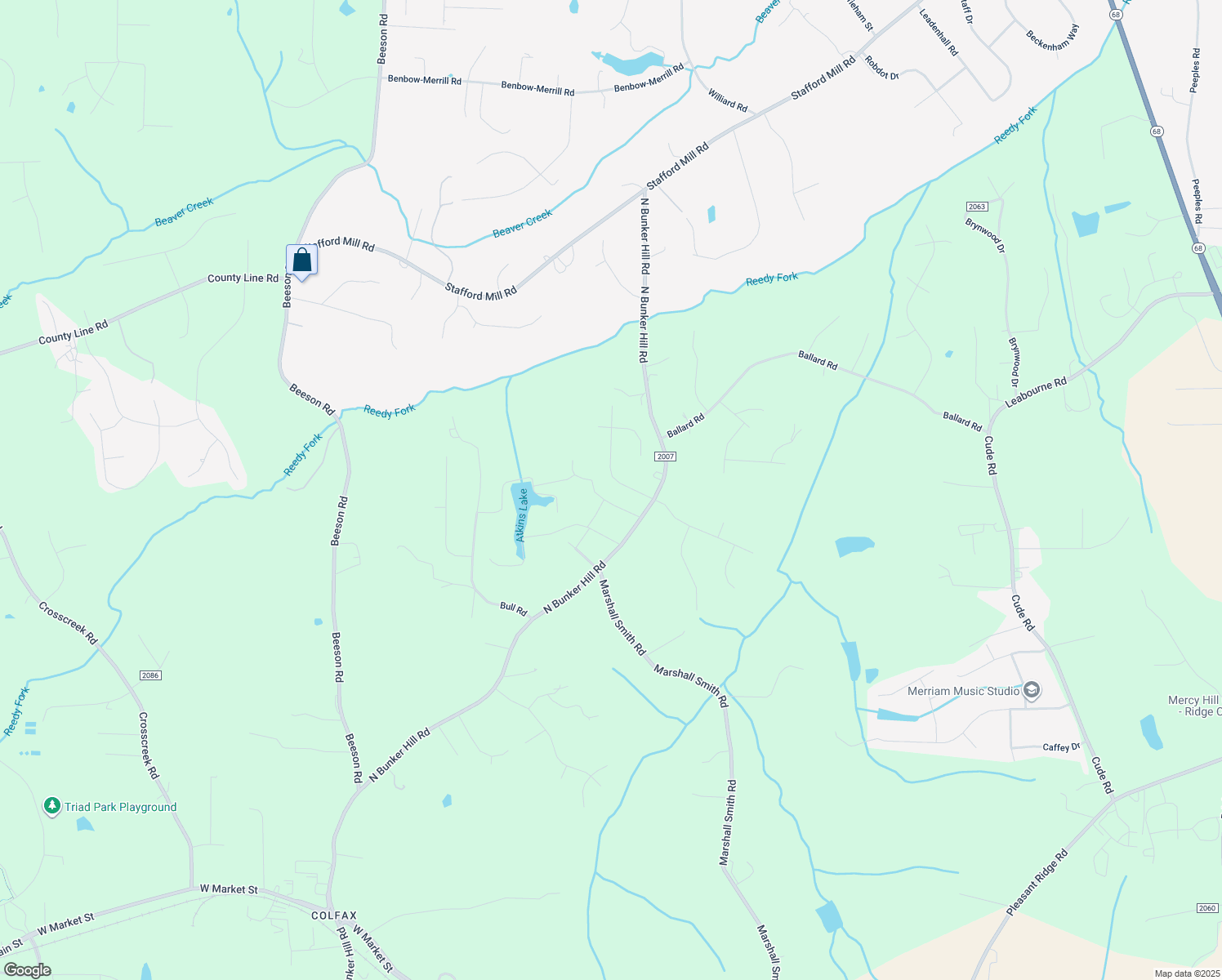 map of restaurants, bars, coffee shops, grocery stores, and more near 8507 Point Oak Drive in Colfax