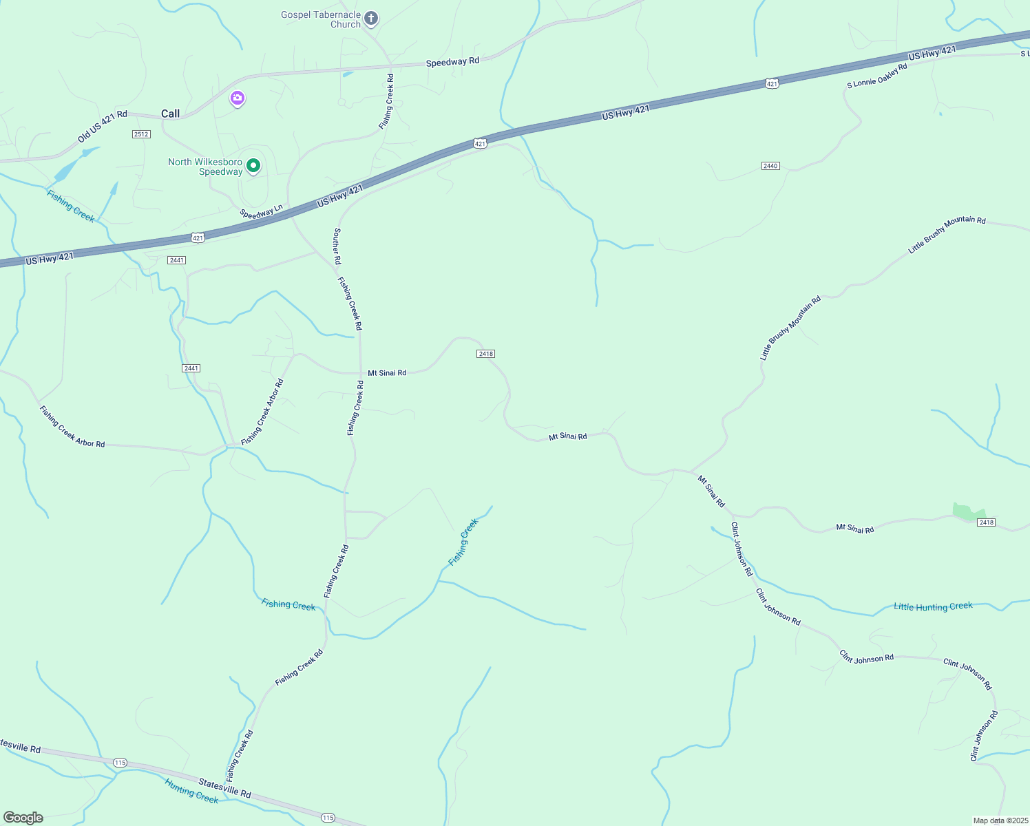 map of restaurants, bars, coffee shops, grocery stores, and more near 891 Mount Sinai Road in Wilkesboro