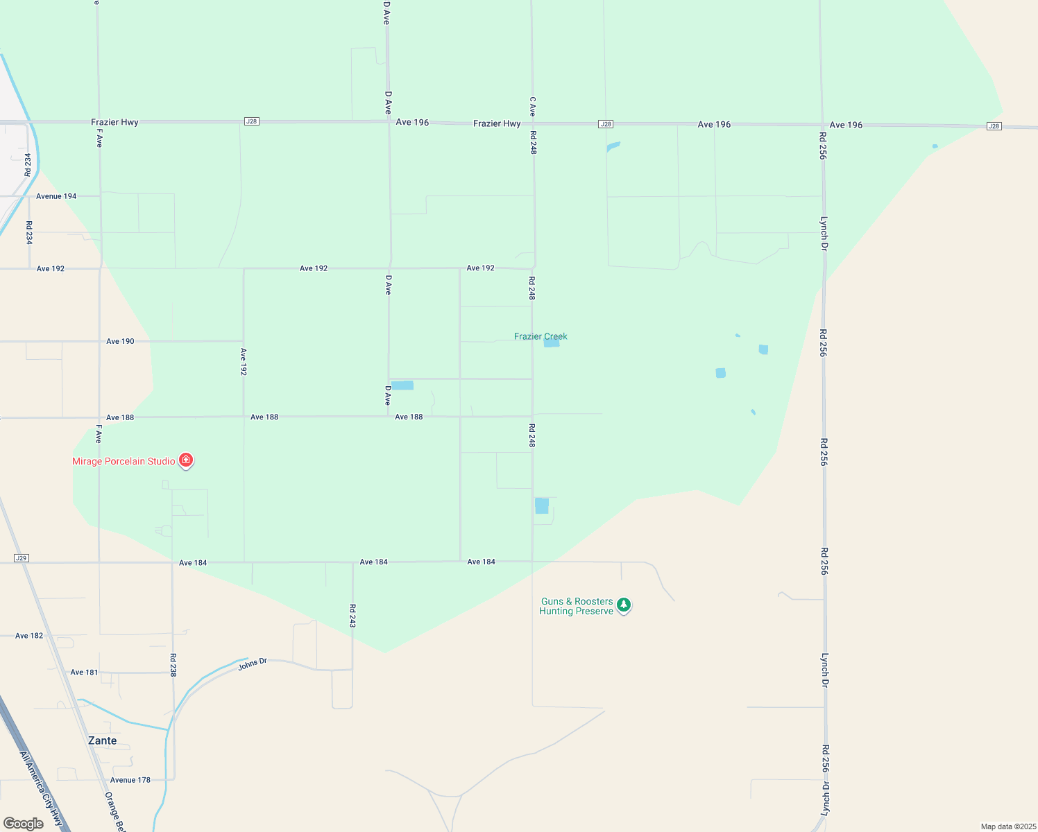 map of restaurants, bars, coffee shops, grocery stores, and more near 24761 Ave 188 in Porterville