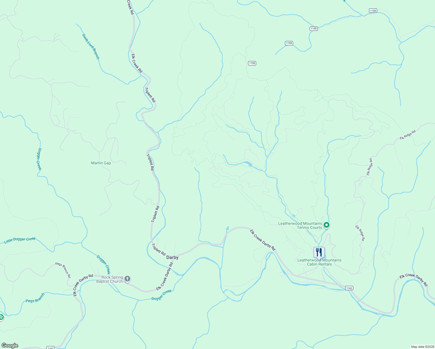 map of restaurants, bars, coffee shops, grocery stores, and more near 261 West Ridge Drive in Ferguson