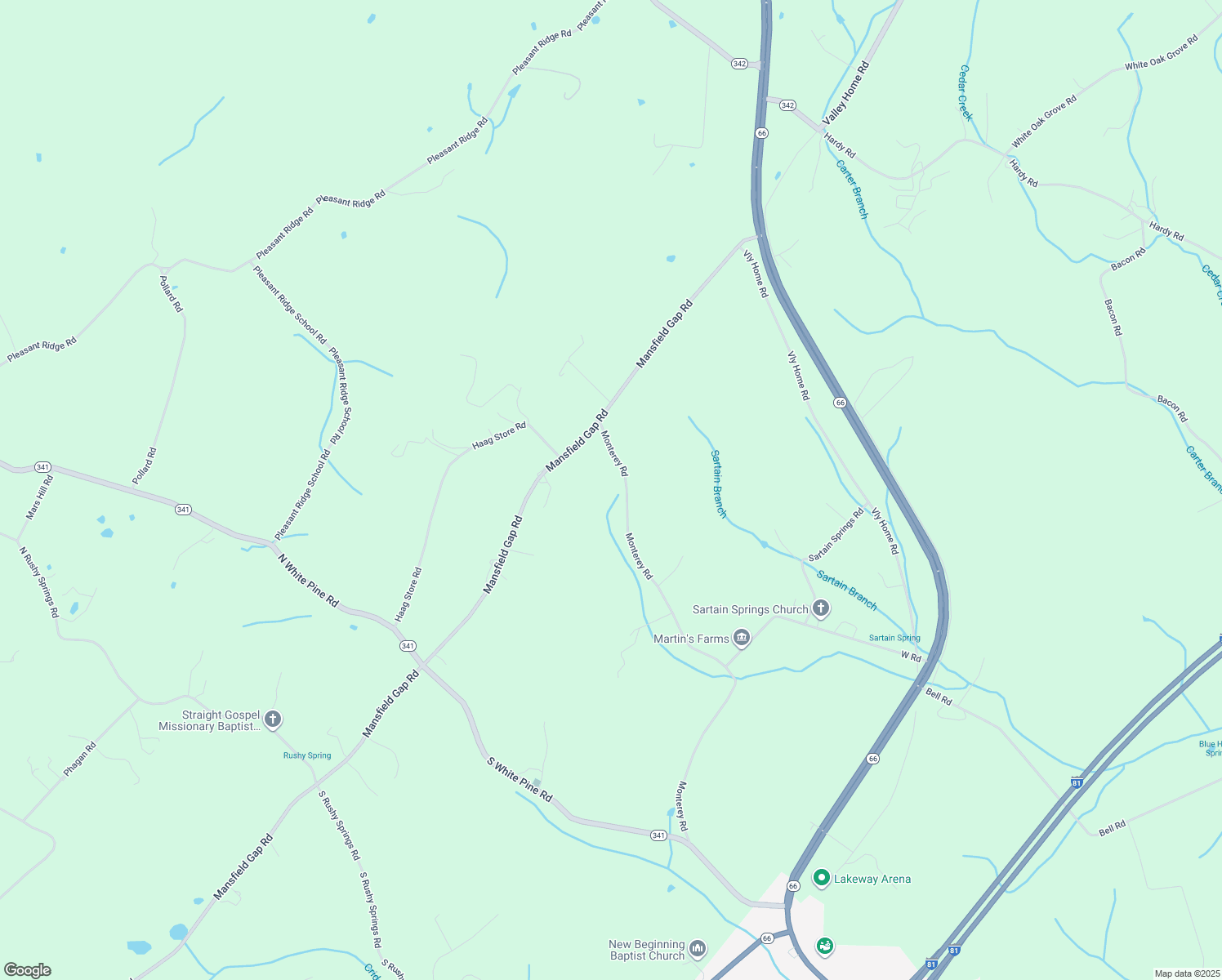 map of restaurants, bars, coffee shops, grocery stores, and more near 2143 Monterey Road in Talbott