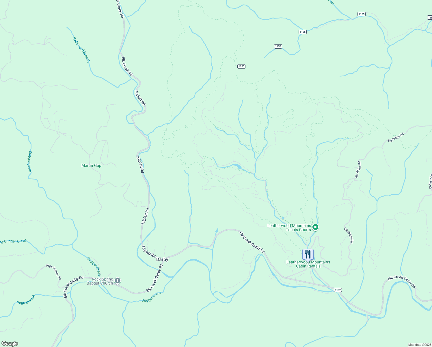map of restaurants, bars, coffee shops, grocery stores, and more near 261 West Ridge Drive in Ferguson