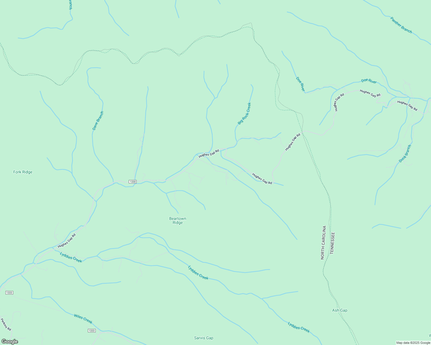 map of restaurants, bars, coffee shops, grocery stores, and more near 182 Arrowood Lane in Bakersville