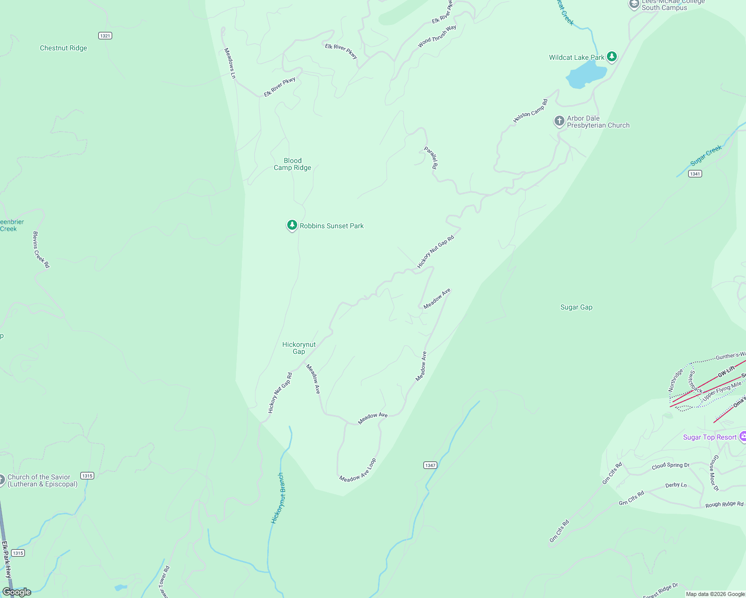 map of restaurants, bars, coffee shops, grocery stores, and more near 4968 Hickory Nut Gap Road in Banner Elk