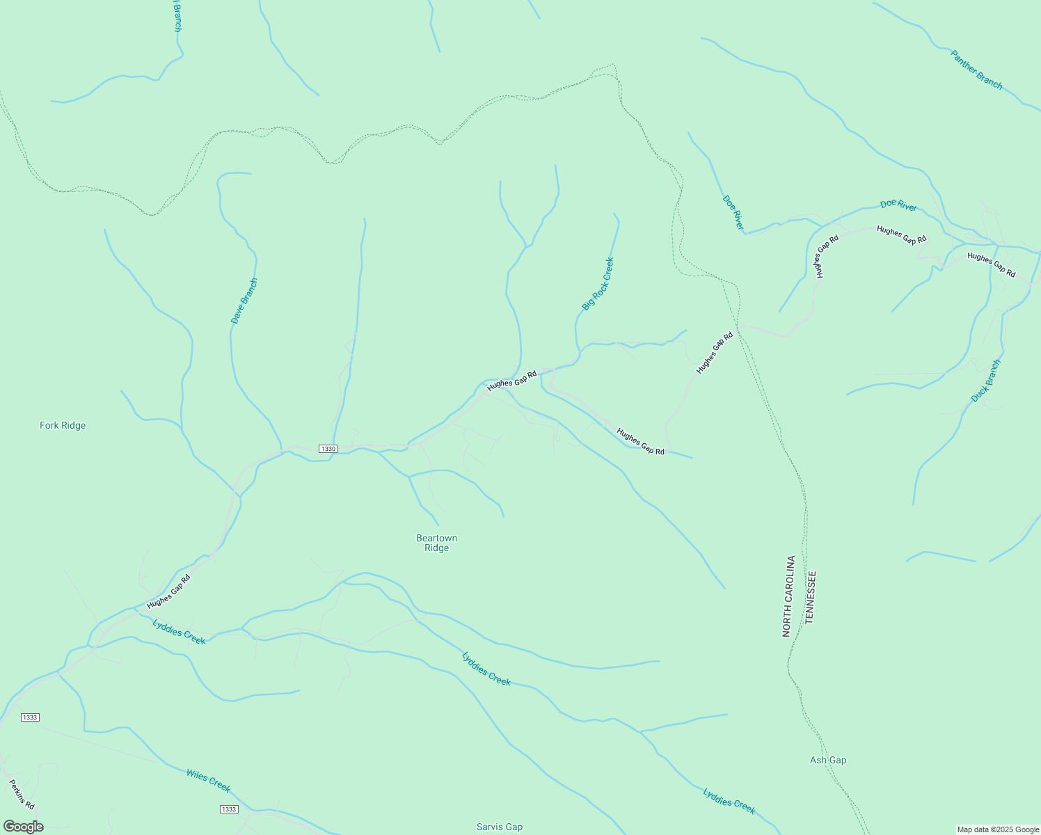 map of restaurants, bars, coffee shops, grocery stores, and more near 182 Arrowood Lane in Bakersville