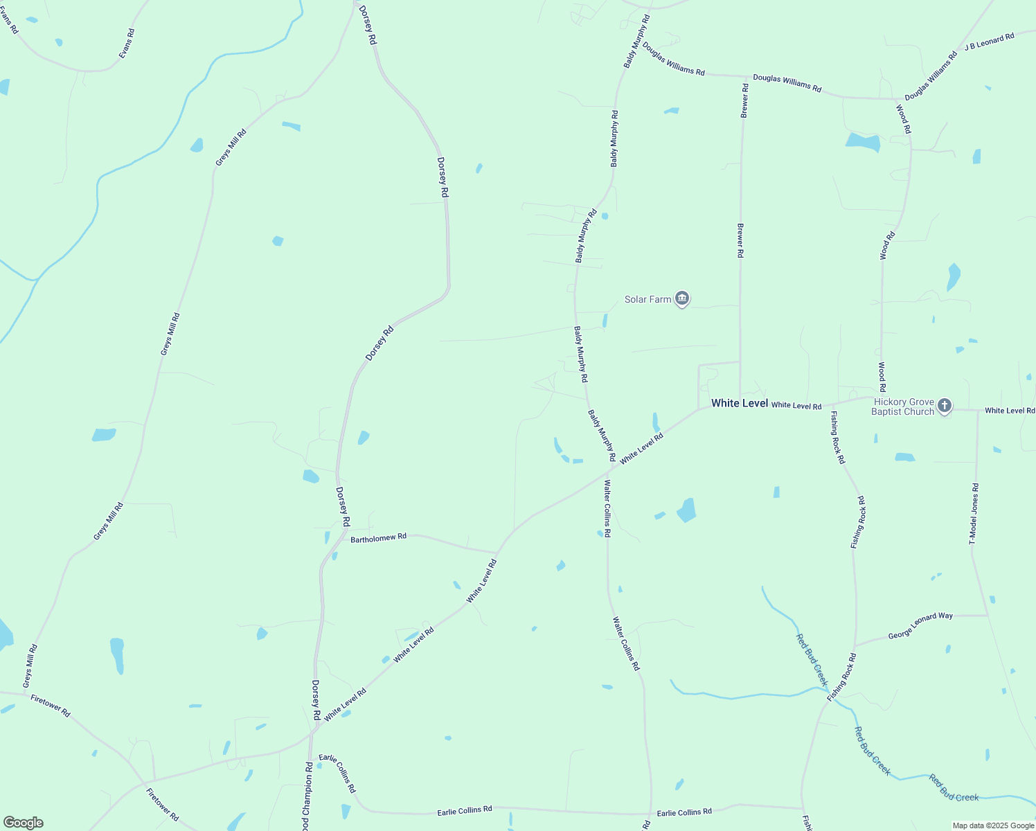 map of restaurants, bars, coffee shops, grocery stores, and more near 127 Baldy Murphy Road in Louisburg