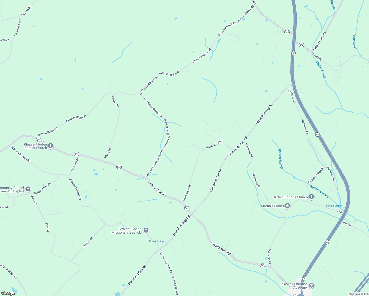 map of restaurants, bars, coffee shops, grocery stores, and more near 2042 Pleasant Ridge School Road in Talbott