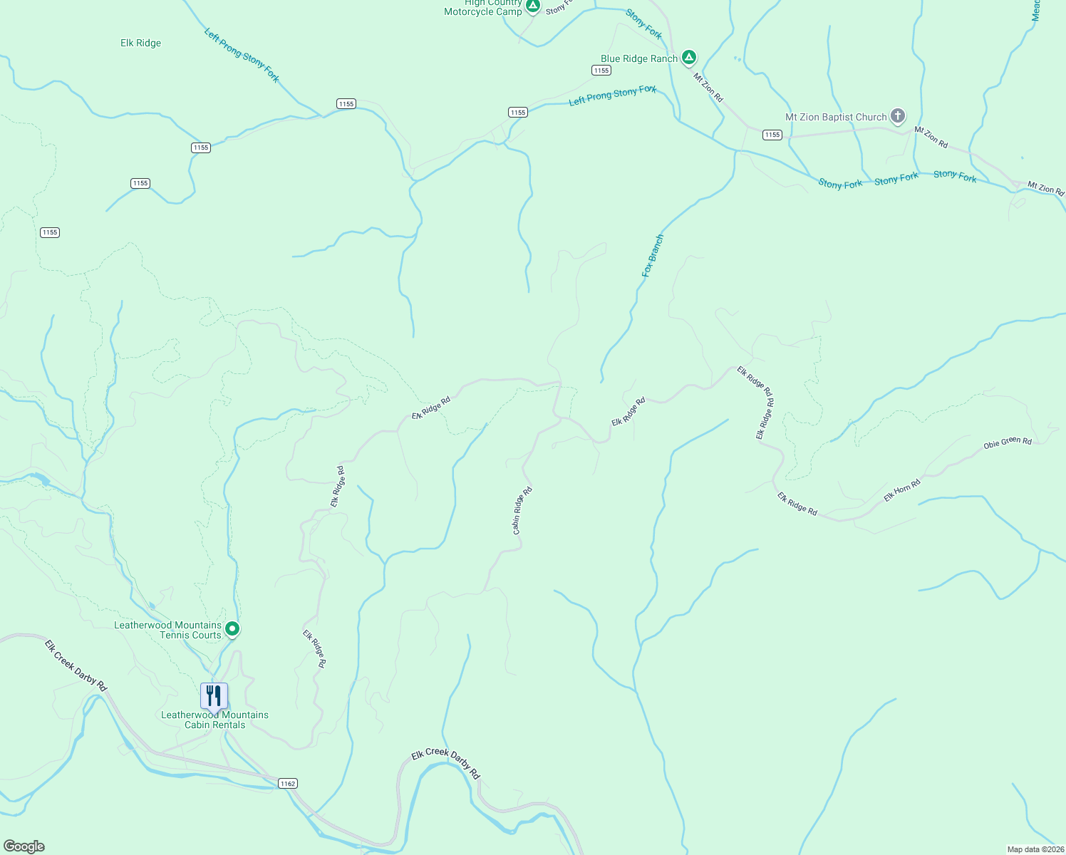 map of restaurants, bars, coffee shops, grocery stores, and more near Cabin Ridge Road in Ferguson