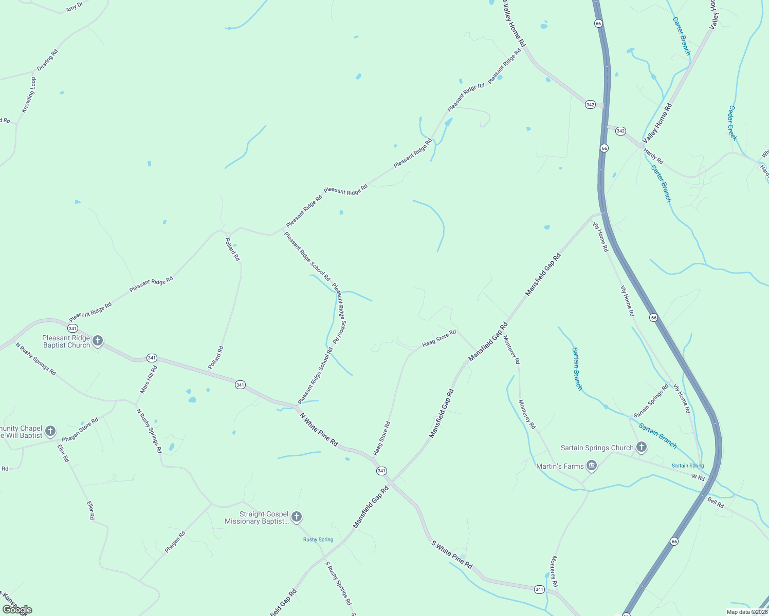 map of restaurants, bars, coffee shops, grocery stores, and more near 2042 Pleasant Ridge School Road in Jefferson County