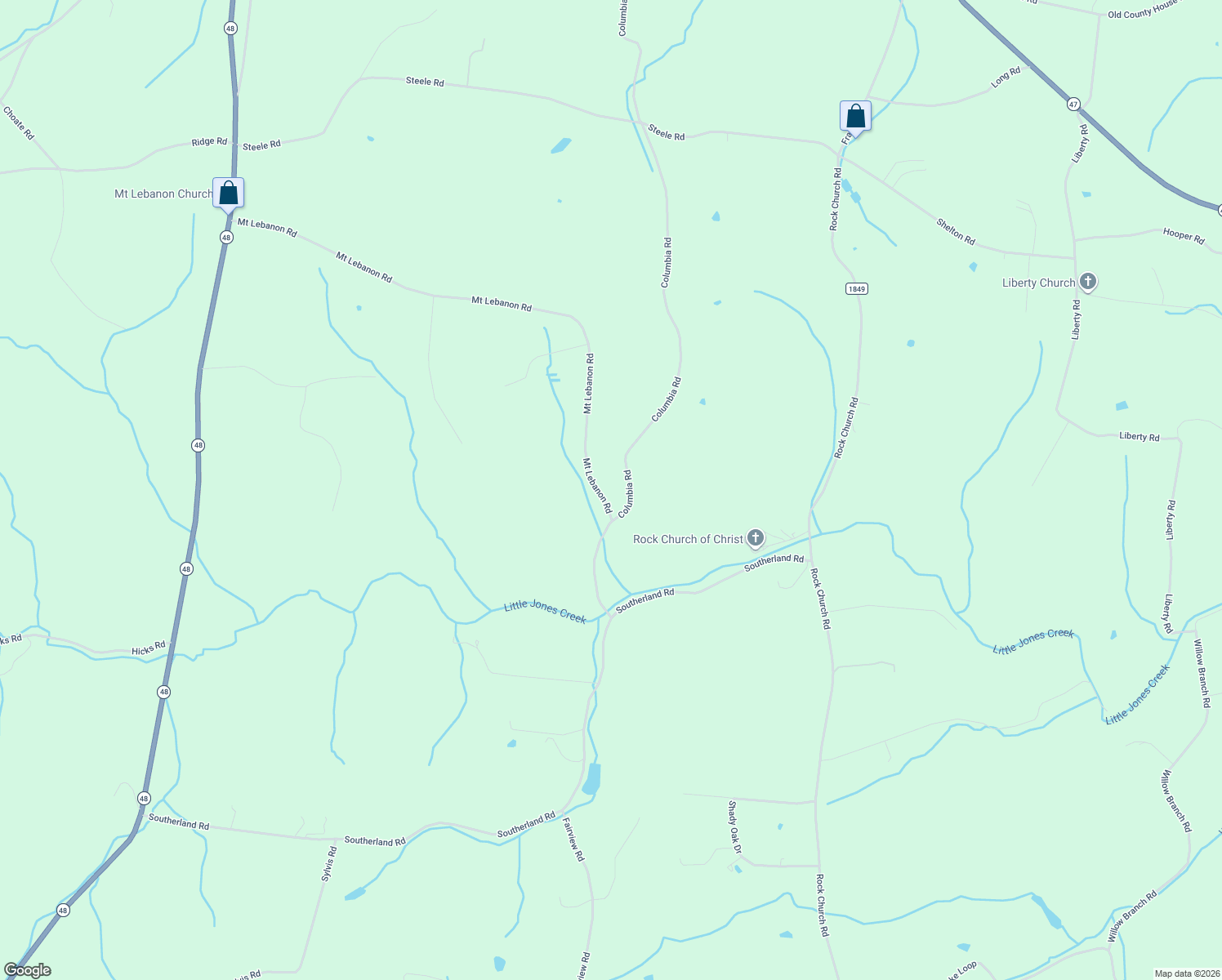 map of restaurants, bars, coffee shops, grocery stores, and more near 1768 Columbia Road in Dickson