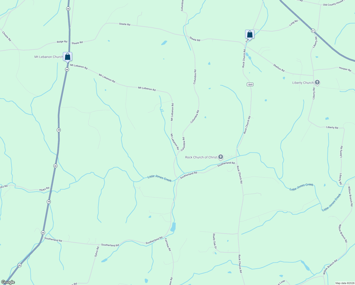 map of restaurants, bars, coffee shops, grocery stores, and more near 1768 Columbia Road in Dickson