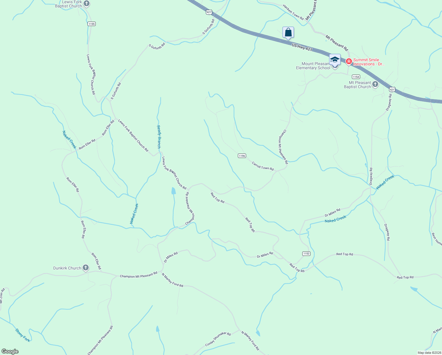 map of restaurants, bars, coffee shops, grocery stores, and more near 2034 Champion Mount Pleasant Road in Ferguson