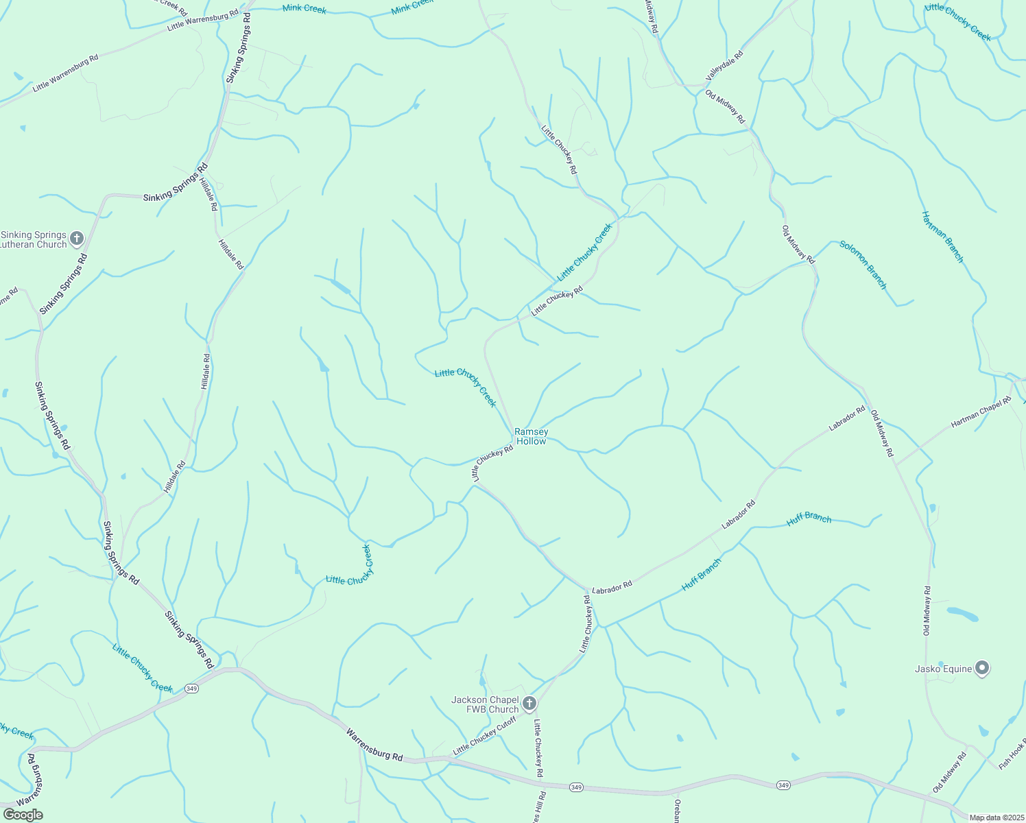 map of restaurants, bars, coffee shops, grocery stores, and more near 3465 Little Chuckey Road in Mosheim