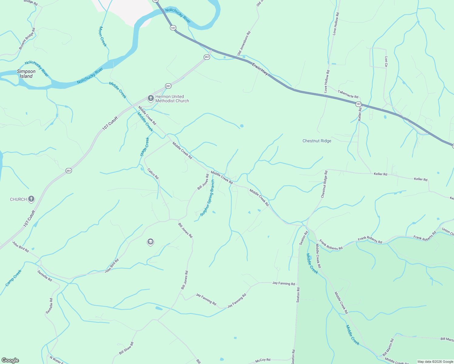 map of restaurants, bars, coffee shops, grocery stores, and more near 896 Middle Creek Road in Afton