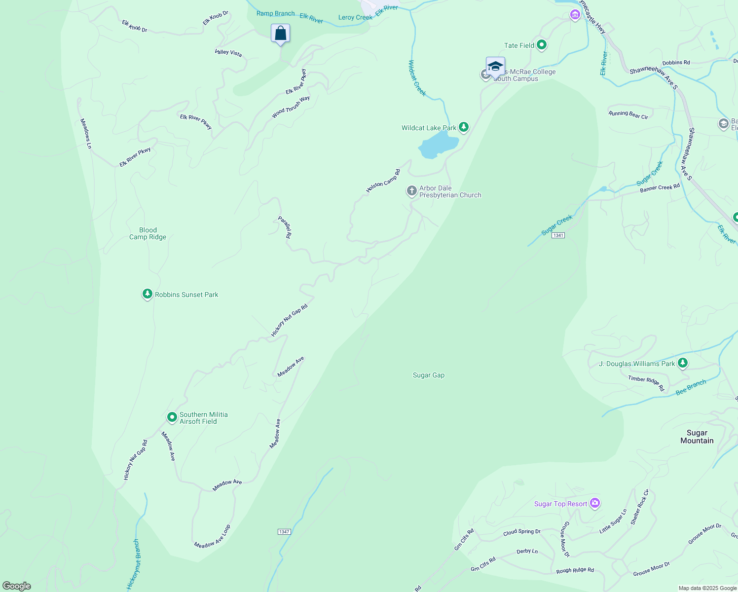 map of restaurants, bars, coffee shops, grocery stores, and more near 133 Smith Cemetary Road in Banner Elk