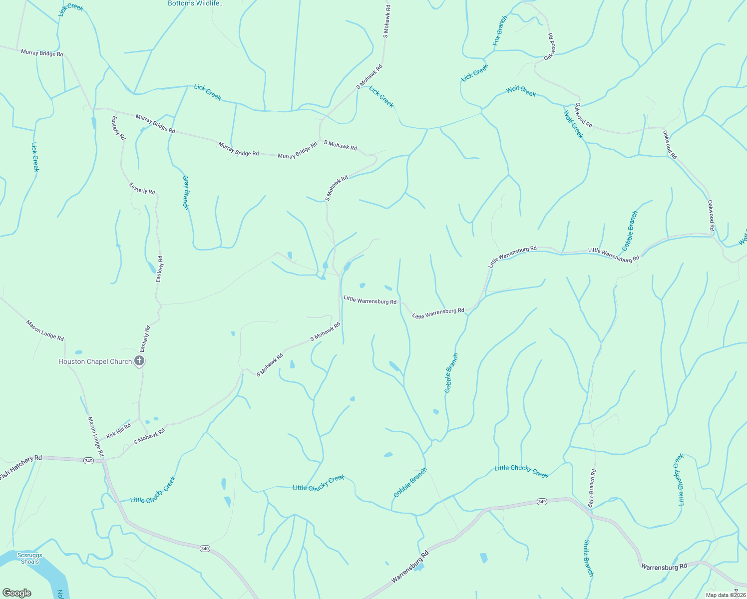 map of restaurants, bars, coffee shops, grocery stores, and more near 4270 Little Warrensburg Road in Midway
