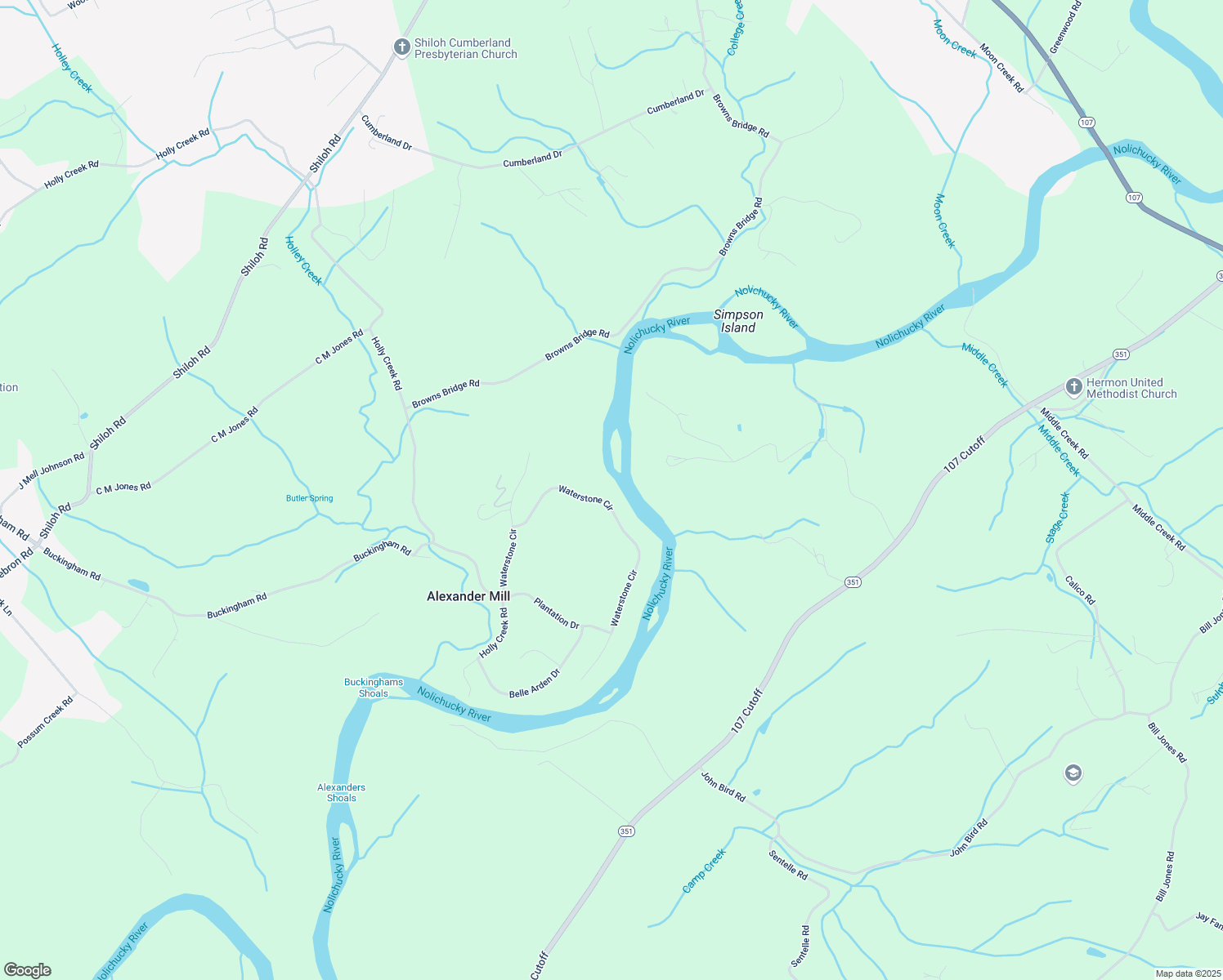 map of restaurants, bars, coffee shops, grocery stores, and more near 523 Waterstone Circle in Greeneville