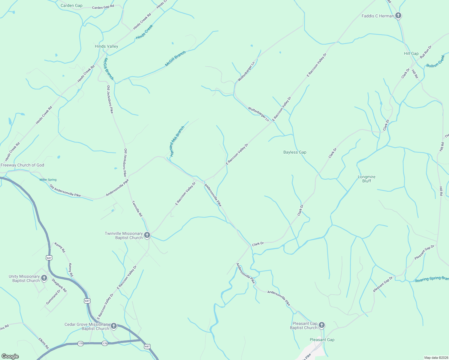 map of restaurants, bars, coffee shops, grocery stores, and more near 4818 East Raccoon Valley Drive in Knoxville