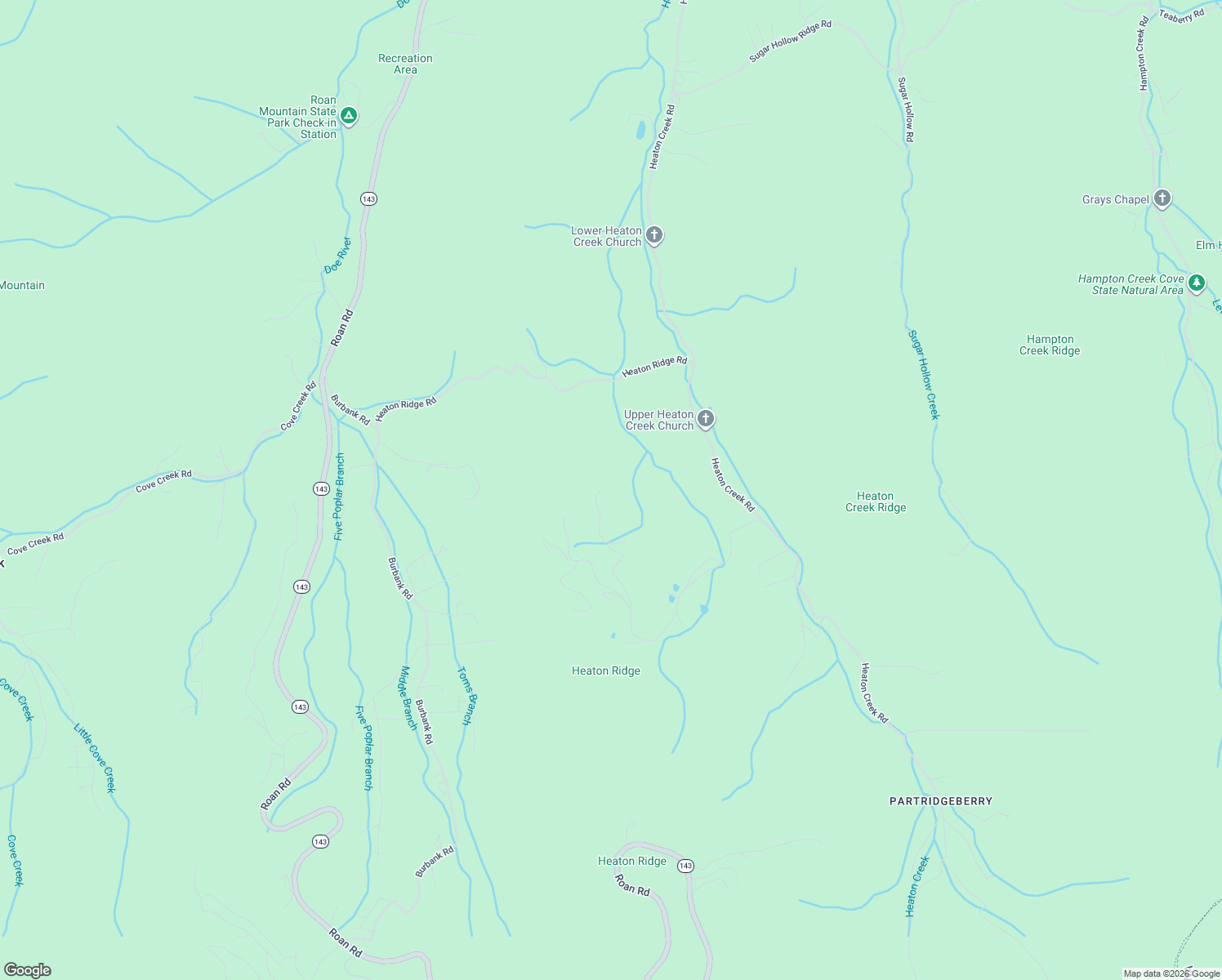 map of restaurants, bars, coffee shops, grocery stores, and more near 422 Eagle Ridge Rd in Roan Mountain