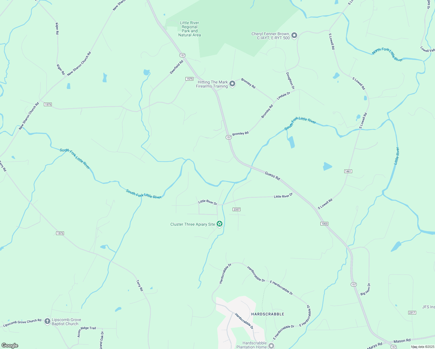 map of restaurants, bars, coffee shops, grocery stores, and more near 25 Brightwater Lane in Hillsborough