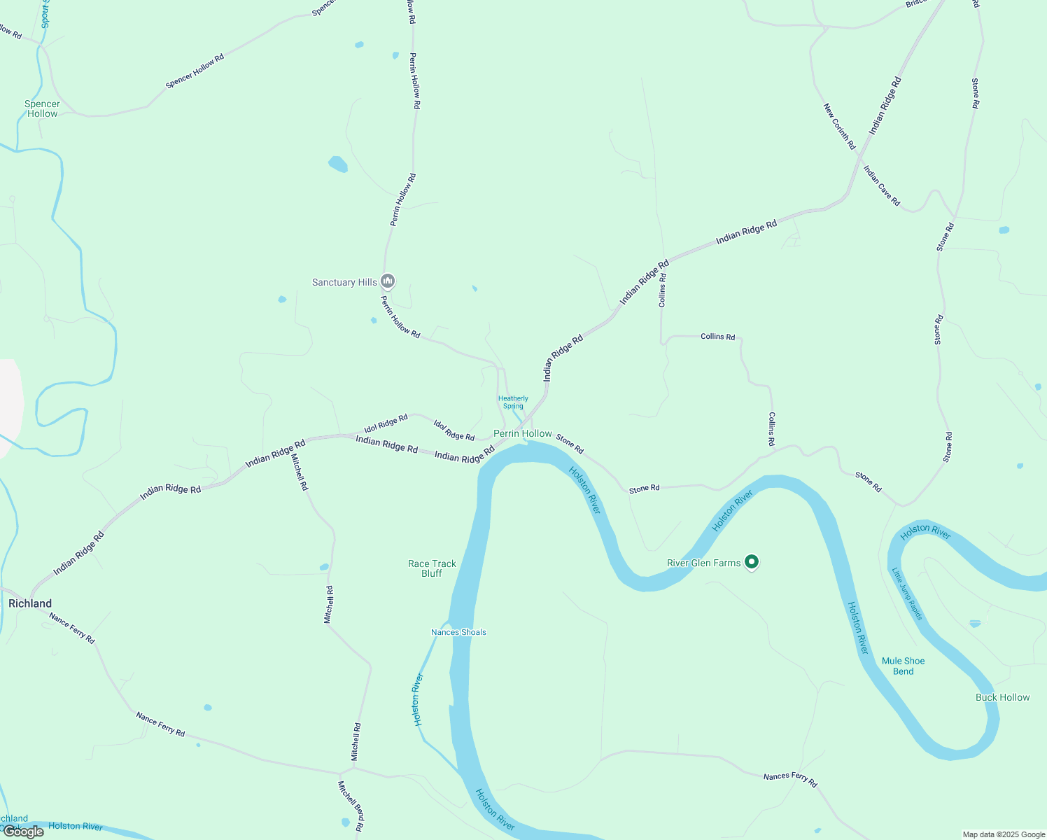 map of restaurants, bars, coffee shops, grocery stores, and more near 3170 Perrin Hollow Road in Blaine