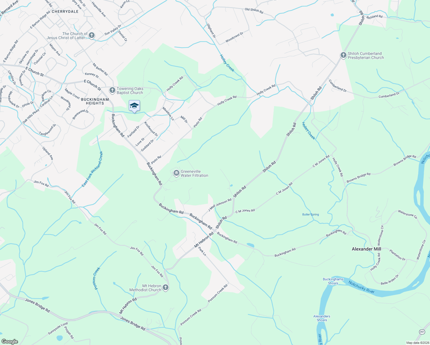 map of restaurants, bars, coffee shops, grocery stores, and more near in Greeneville